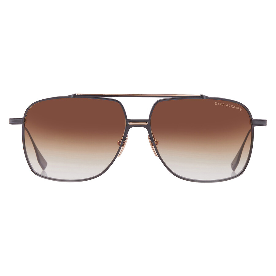 Dita Alkamx Brown Gradient Navigator Titanium Unisex Sunglasses Dts100-a-03 61 In Brown