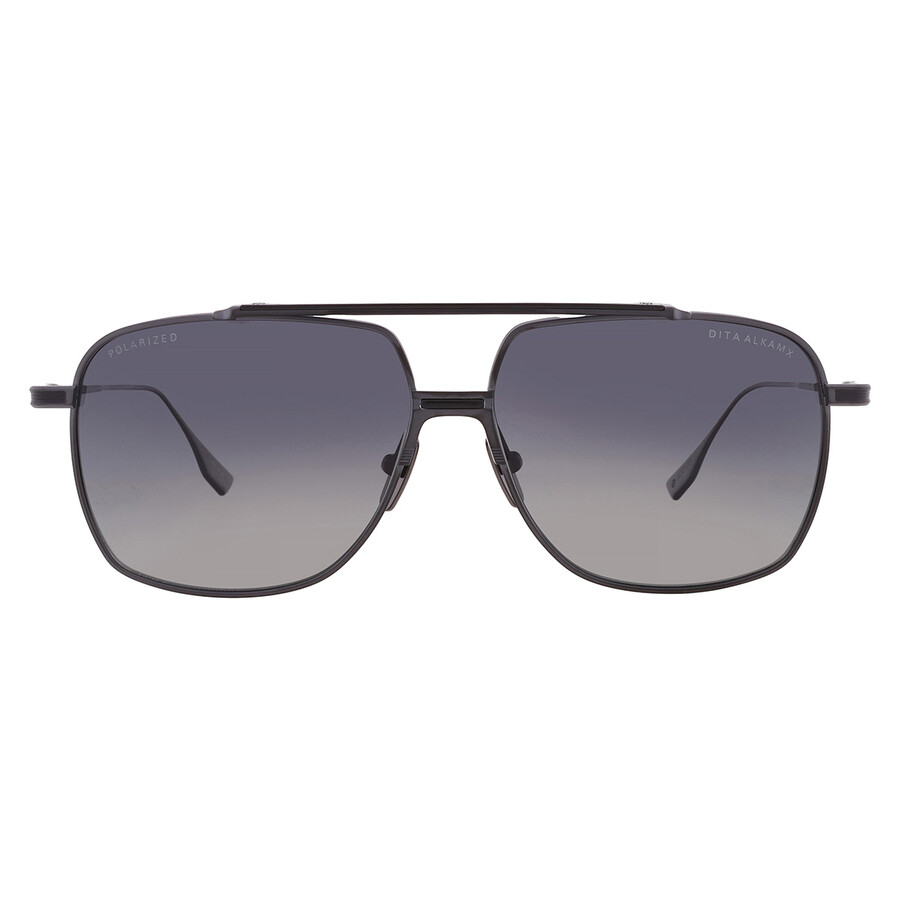 Dita Alkamx Polarized Grey Navigator Titanium Unisex Sunglasses Dts100-a-04 61