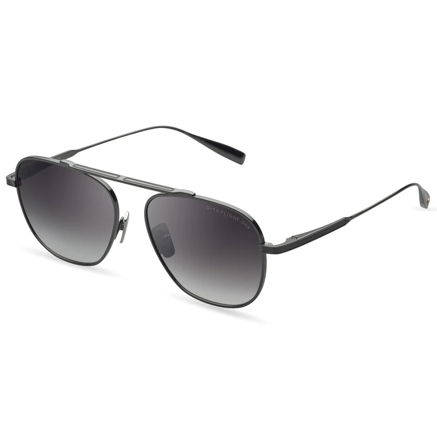 Dita Flight.009 Dark Grey To Clear Gradient Pilot Unisex Sunglasses Dts409-a-03 56 In Gray