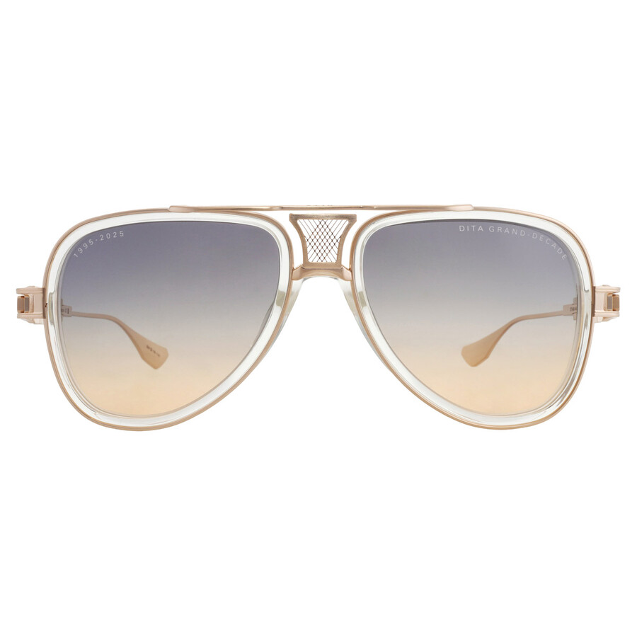 Dita Grand-decade Grey To Apricot Gradient Pilot Unisex Sunglasses Dts460-a-03 56