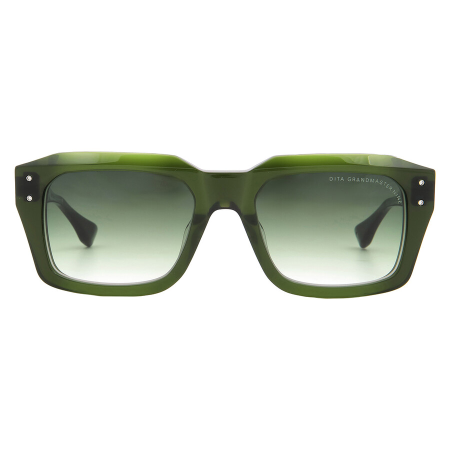 Dita Grandmaster-nine Green Gradient Rectangular Unisex Sunglasses Dts464-a-03 54