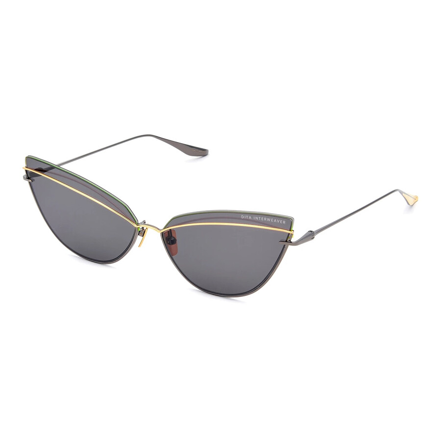 Dita Interweaver Dark Grey Cat Eye Ladies Sunglasses Dts527-03 63 In Gray