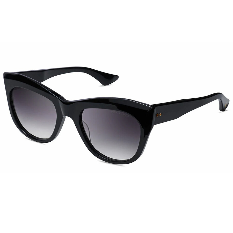 Dita Kader Grey To Clear Gradient Cat Eye Ladies Sunglasses Dts705-a-01 In Black