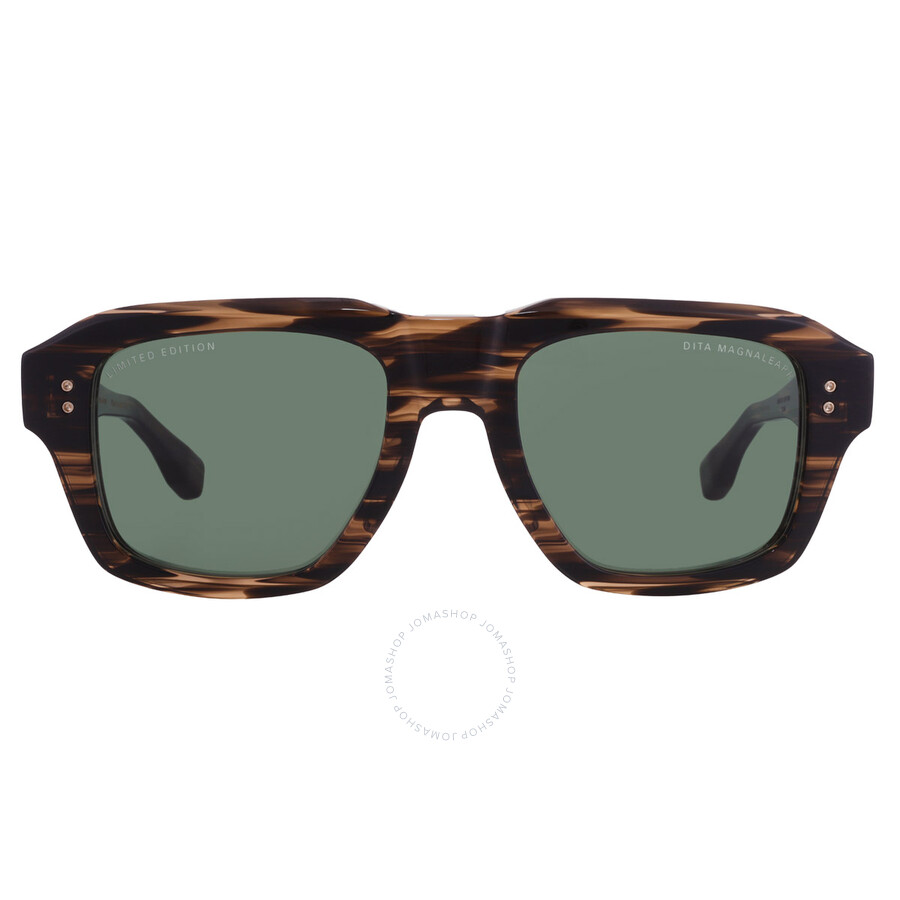 Dita Magnaleapr Green Square Ladies Sunglasses Dts738-a-02af 53 In Brown