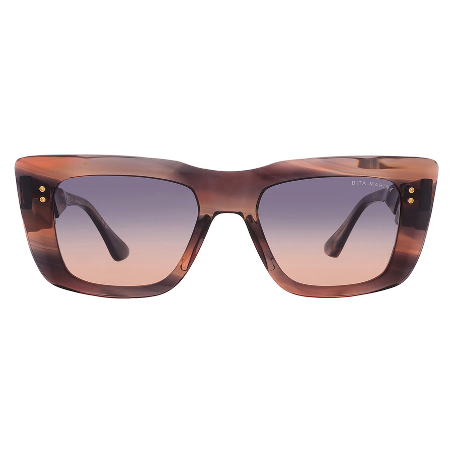 Dita Mahine Grey Peach Gradient Cat Eye Ladies Sunglasses Dts437-a-02 53