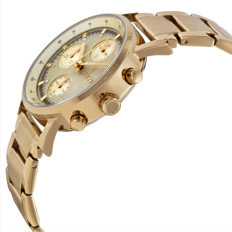 DKNY Chronograph Gold-tone Unisex Watch 4332 - DKNY - Watches - Jomashop
