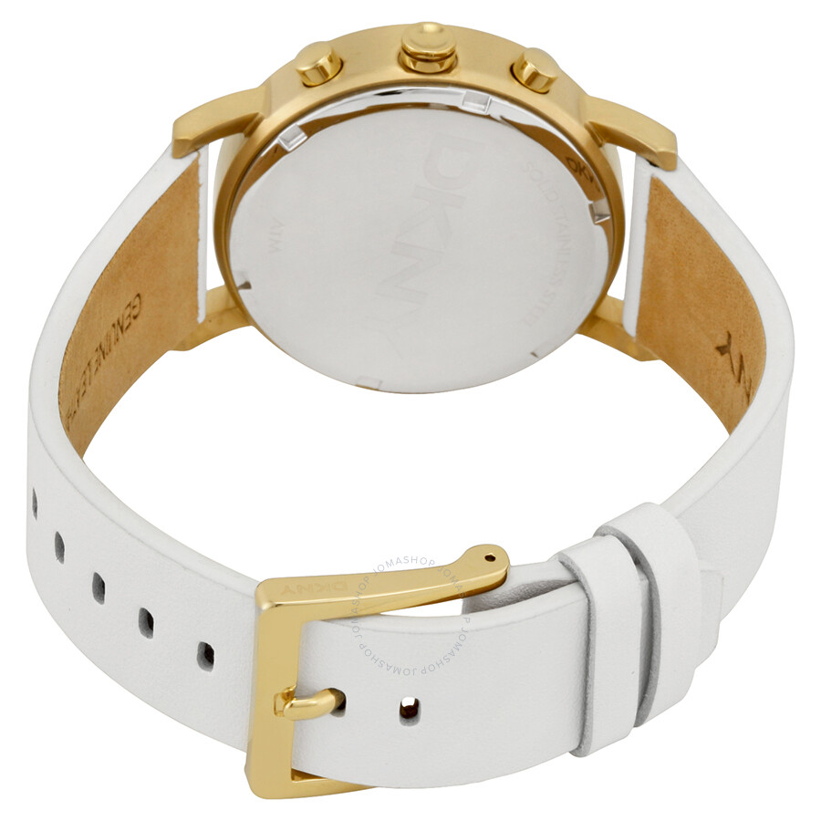 DKNY Soho Chronograph White Leather Strap Ladies Watch NY2337 DKNY