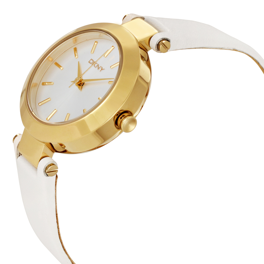 DKNY Stanhope White Leather Strap Ladies Watch NY2404 DKNY Watches