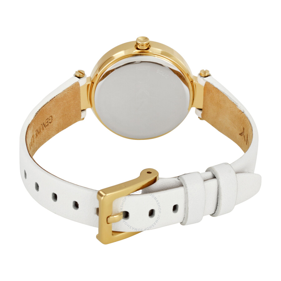DKNY Stanhope White Leather Strap Ladies Watch NY2404 DKNY Watches