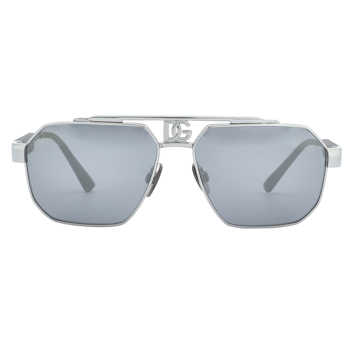 Dolce & Gabbana Light Grey Mirrored Black Navigator Men's