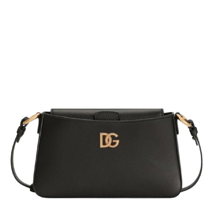 Dolce & Gabbana Dolce And Gabbana Mini Calfskin Black Phone Bag