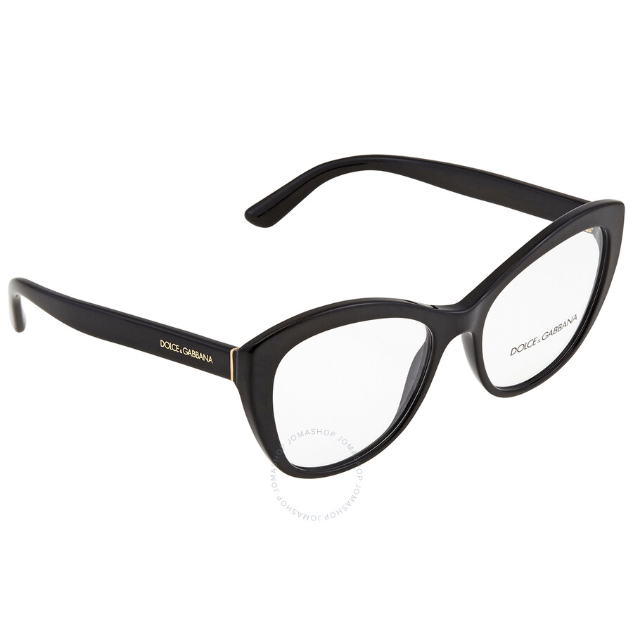 Dolce & Gabbana Dolce & Gabbana Ladies Black Round Eyeglass Frames