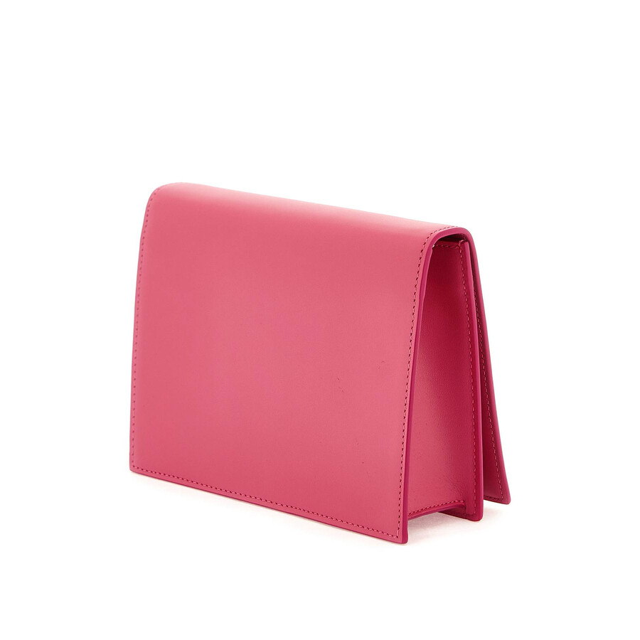 Dolce & Gabbana Logo Leather Crossbody Bag In Pink