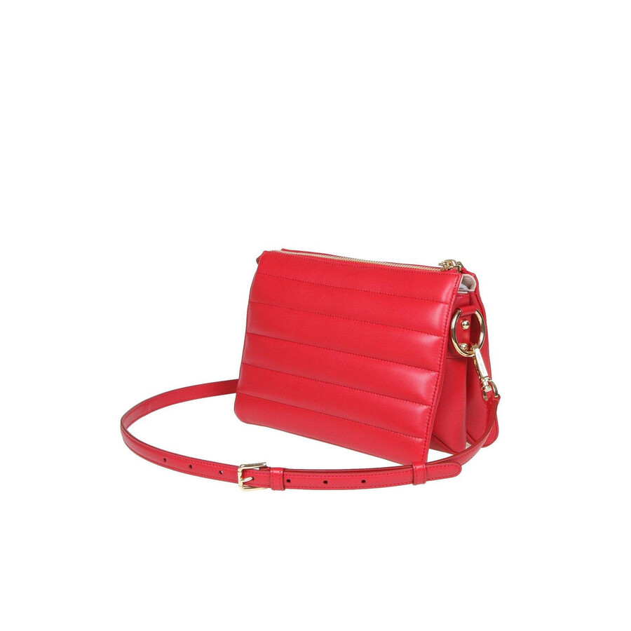 Dolce & Gabbana Stitched-logo Detail Clutch Bag In Red