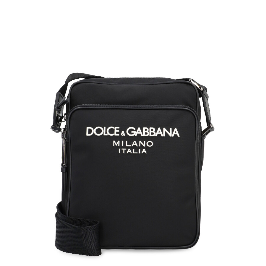 Dolce & Gabbana Nylon Messenger Bag In Black