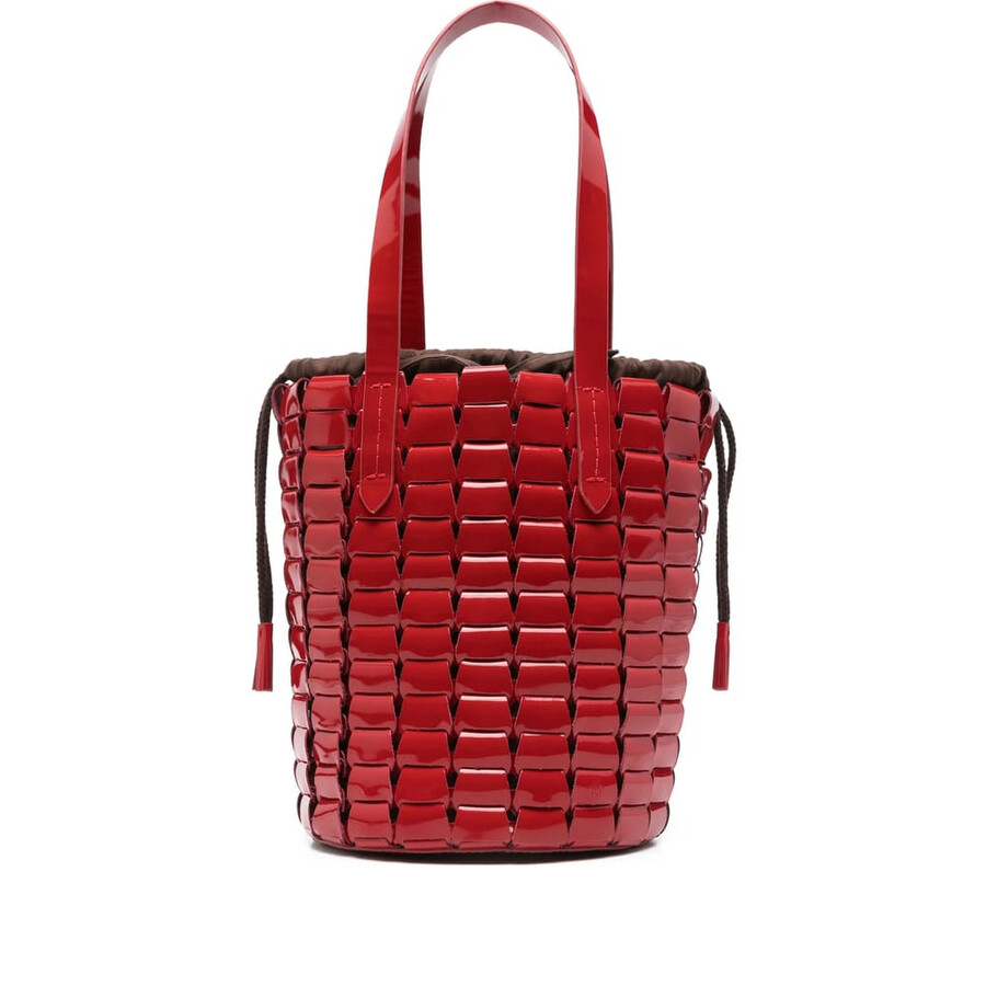 Dragon Diffusion Leather Bucket Bag In Red