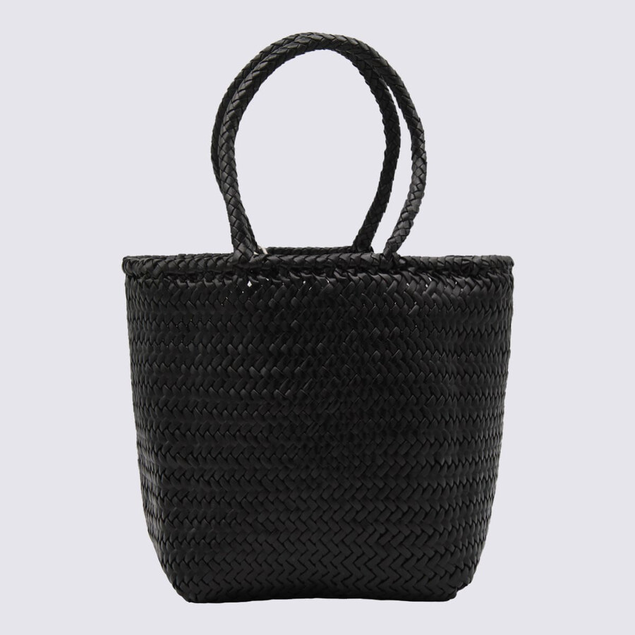 Dragon Diffusion Black Leather Grace Small Tote In Black