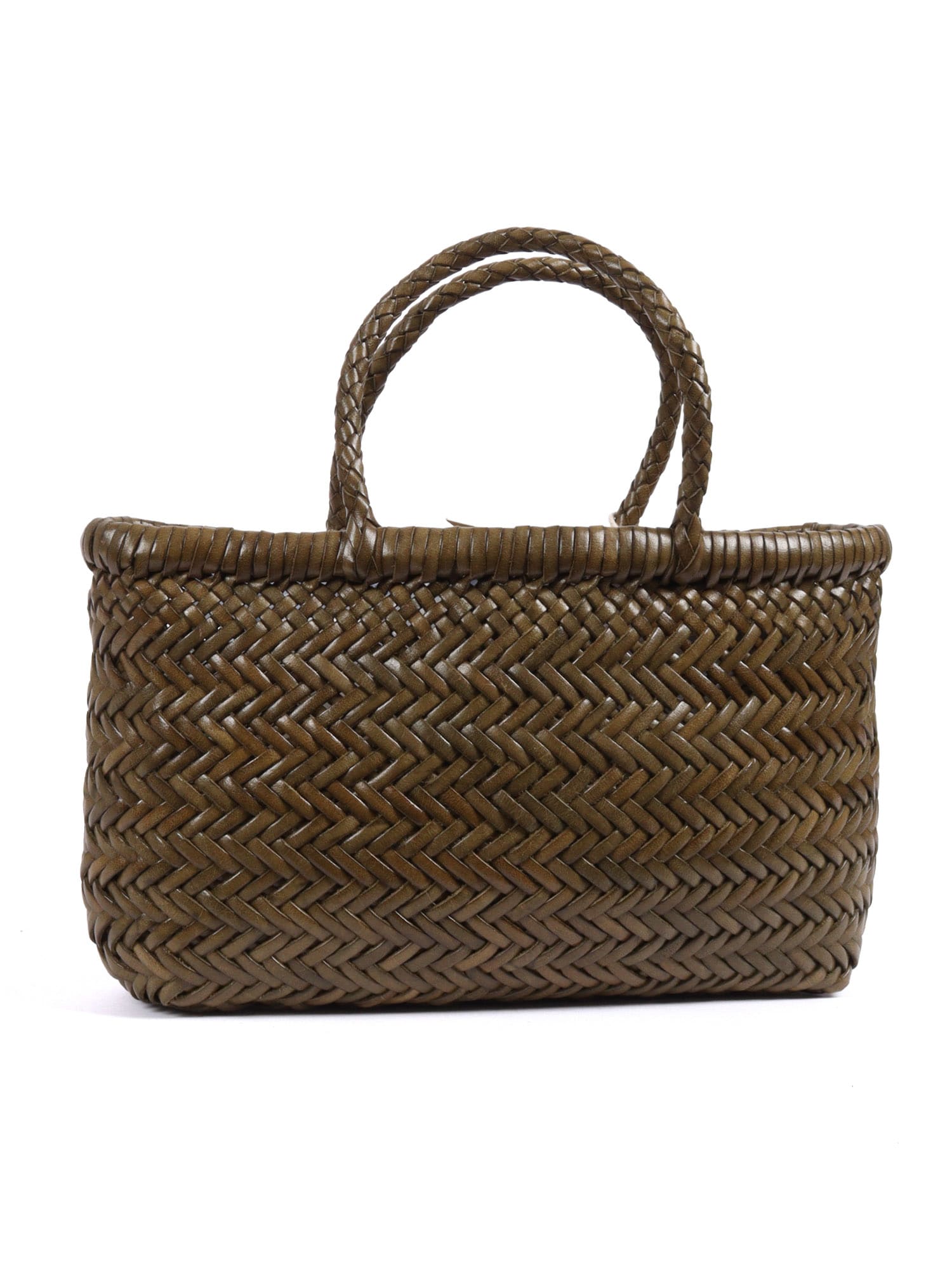 Dragon Diffusion Mini Flat Gora Basket DGS68809.KAKI - Handbags