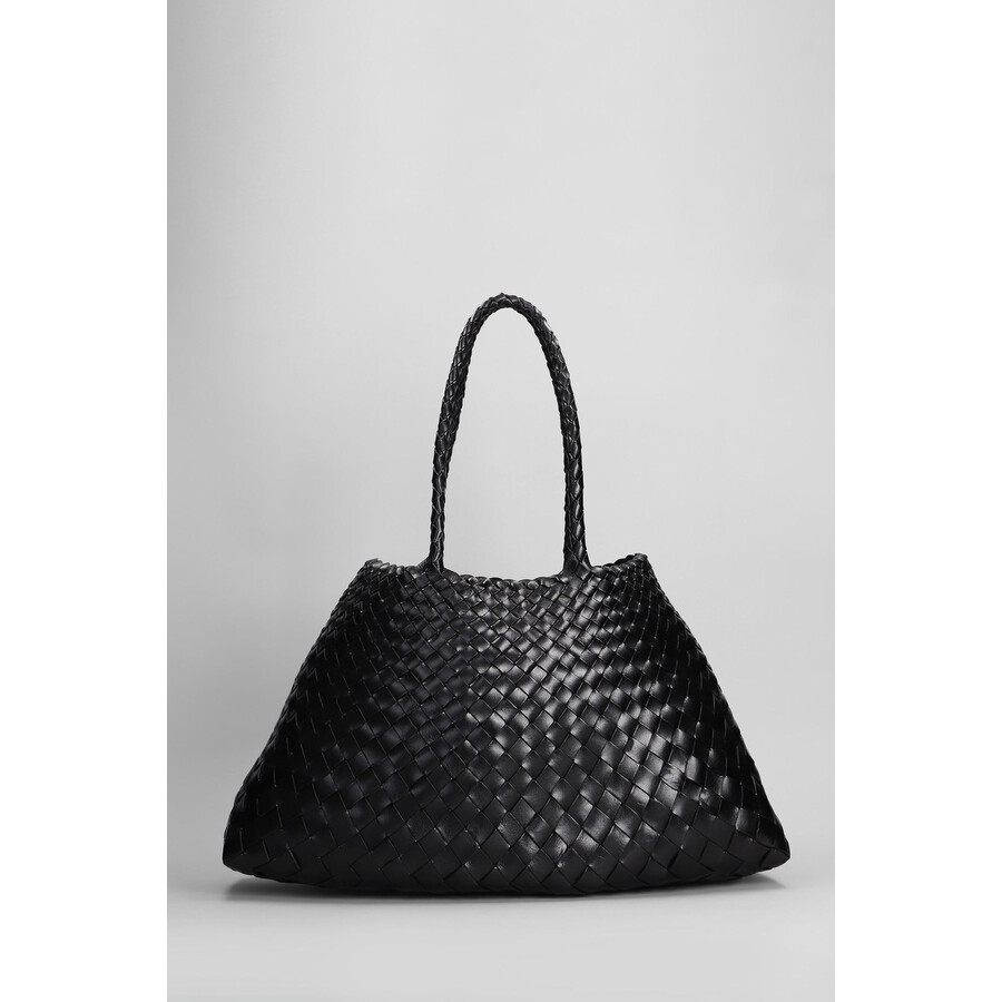 Dragon Diffusion Big Santa Croce Leather Tote Bag In Black