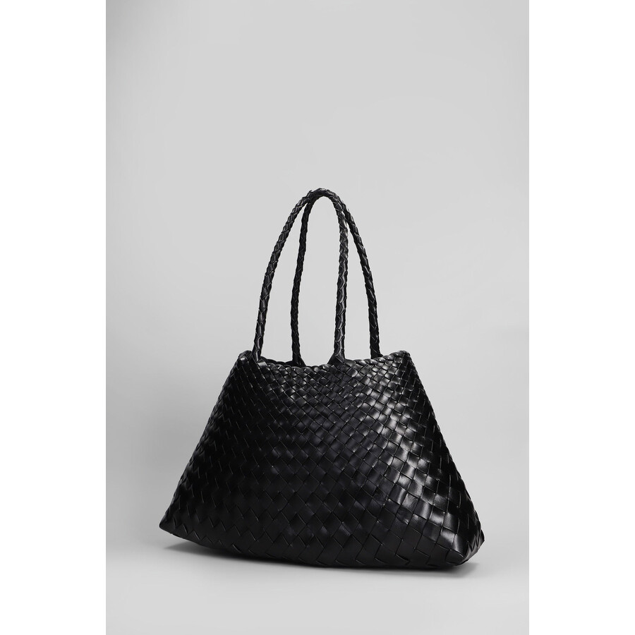 Dragon Diffusion Big Santa Croce Leather Tote Bag In Black