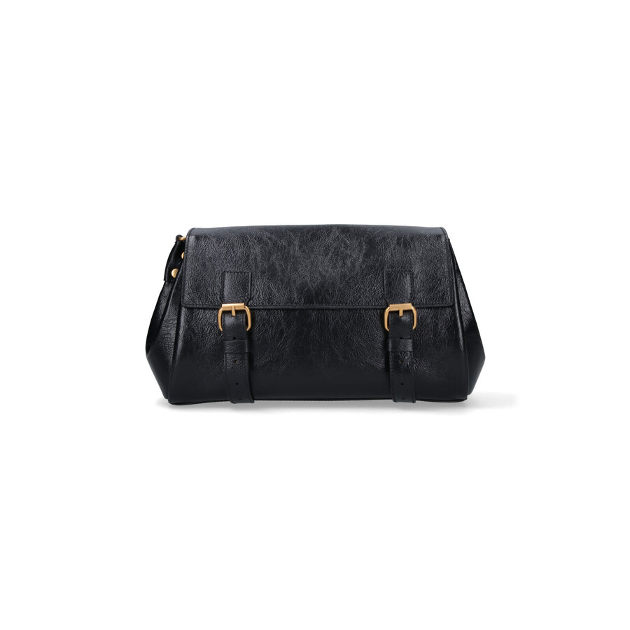 Dries Van Noten Leather Shoulder Bag In Black