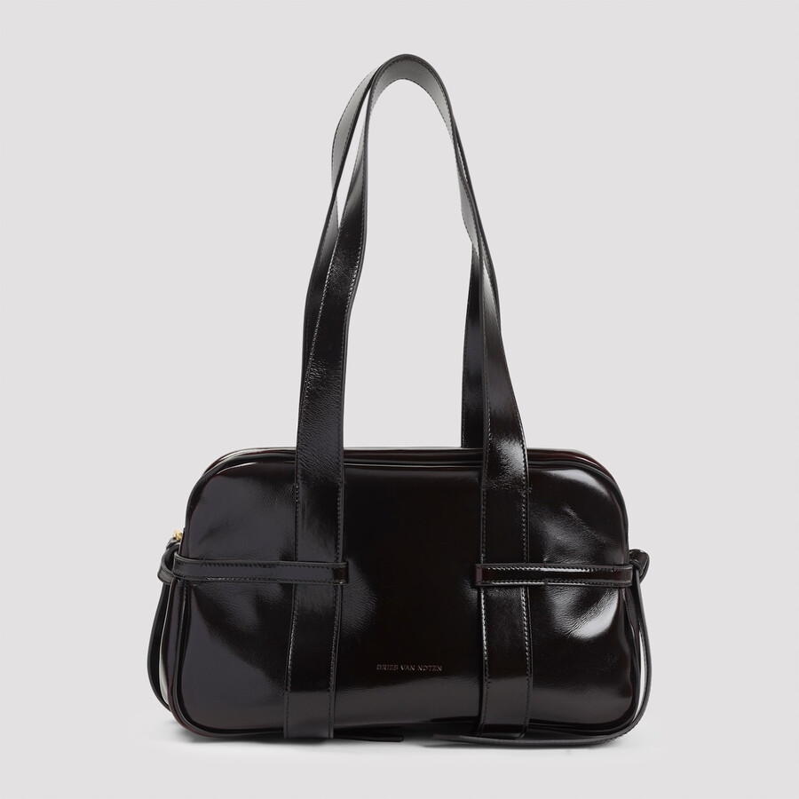 Dries Van Noten Medium Bowling Shoulder Bag In Brown