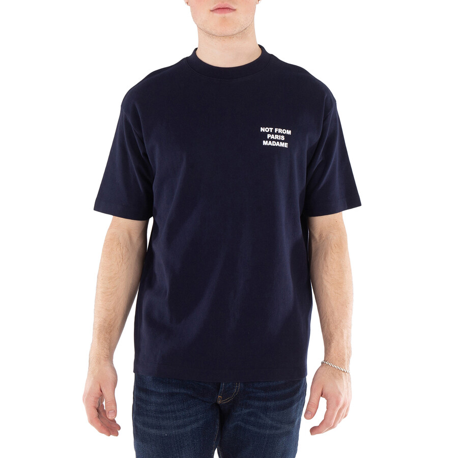 Drole De Monsieur PERMTS203CO002NY 関税送料込 Drole De Monsieur Le Slogan T-Shirt, Size X-Small PERM-TS203