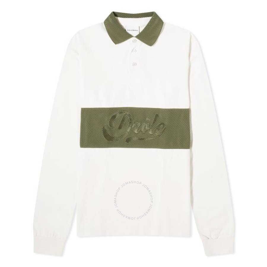 Drôle De Monsieur Drole De Monsieur Logo Rugby Polo Shirt In Beige