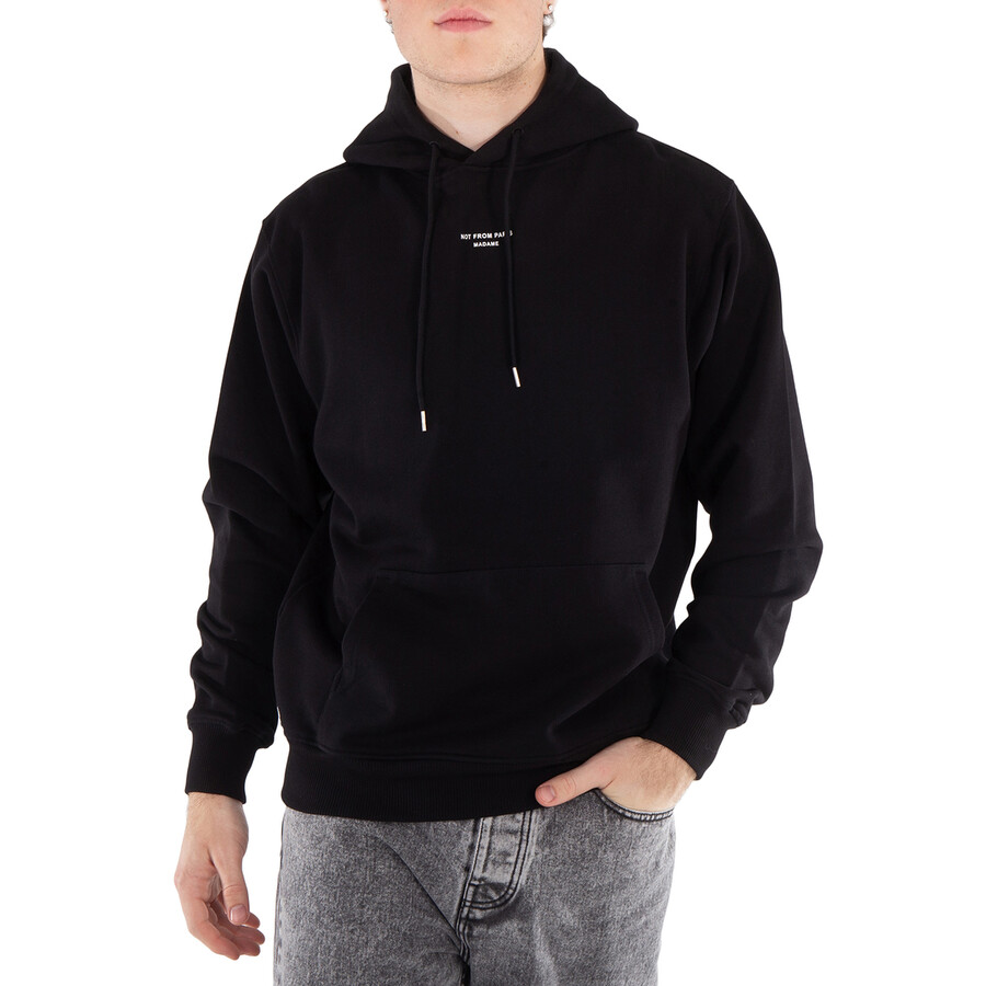 Men's Black Slogan Classique Le Hoodie