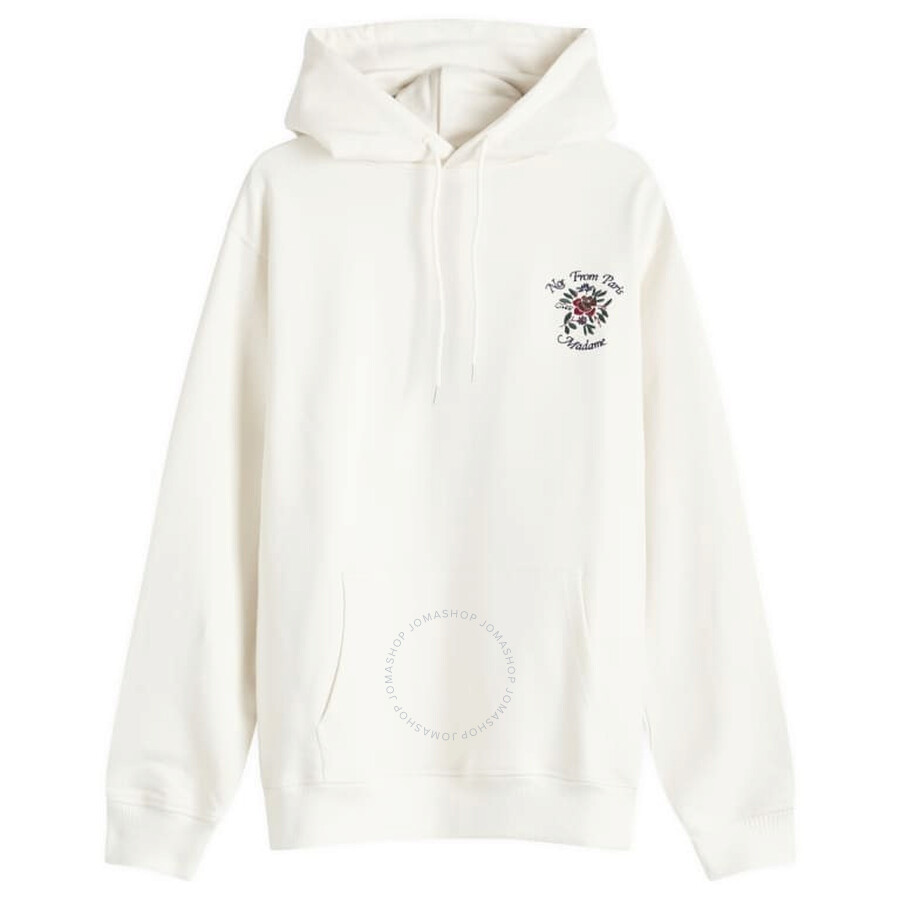 Drôle De Monsieur Drole De Monsieur Men's Cream Slogan Fleurs Le Hoodie In Beige