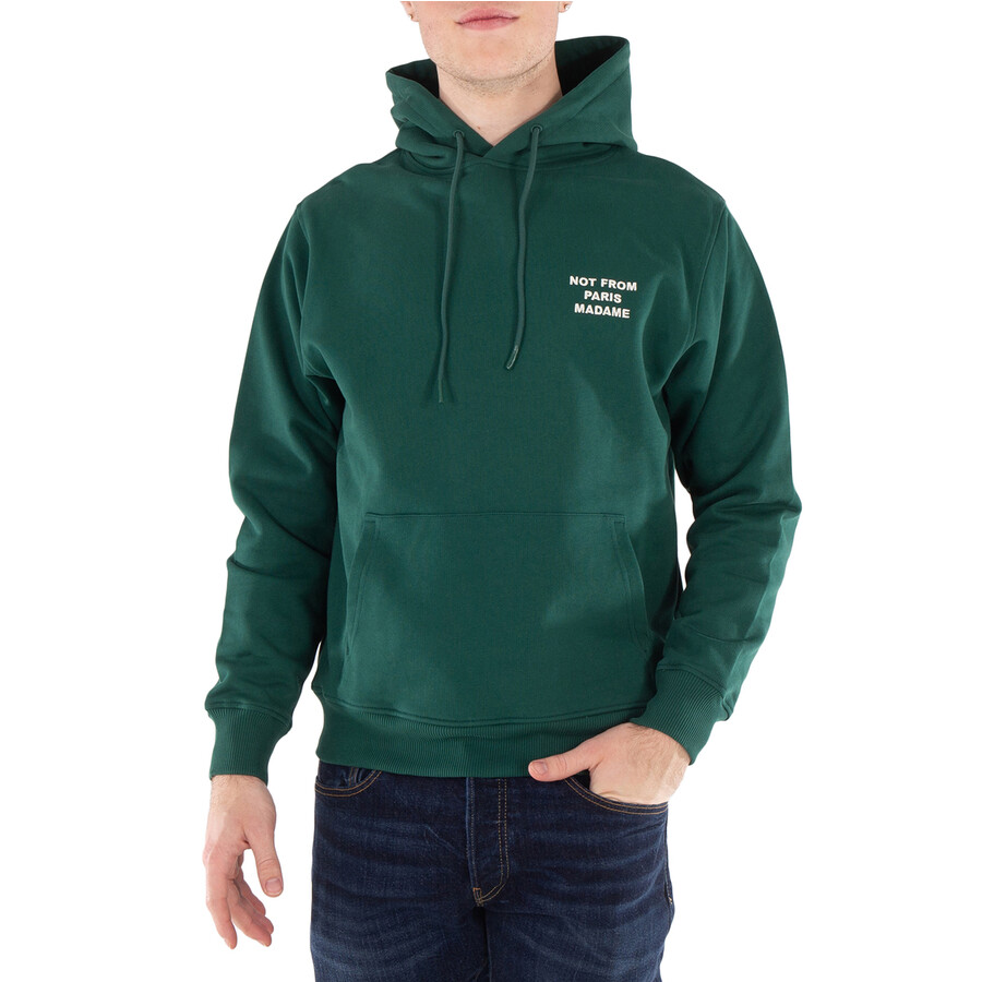 Tシャツ・カットソー DROLE DE MONSIEUR Men Hoodies GSW148 CO127LIGHTGREEN Green Drole De Monsieur Men's Green Le Slogan Hoodie, Size Small D