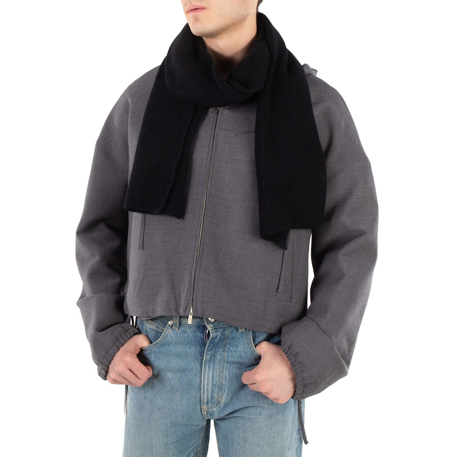 Ribbed-Detail Cashmere Scarf