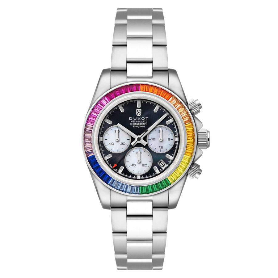 Duxot Accelero Rainbow Chronograph Quartz Black Dial Men's Watch