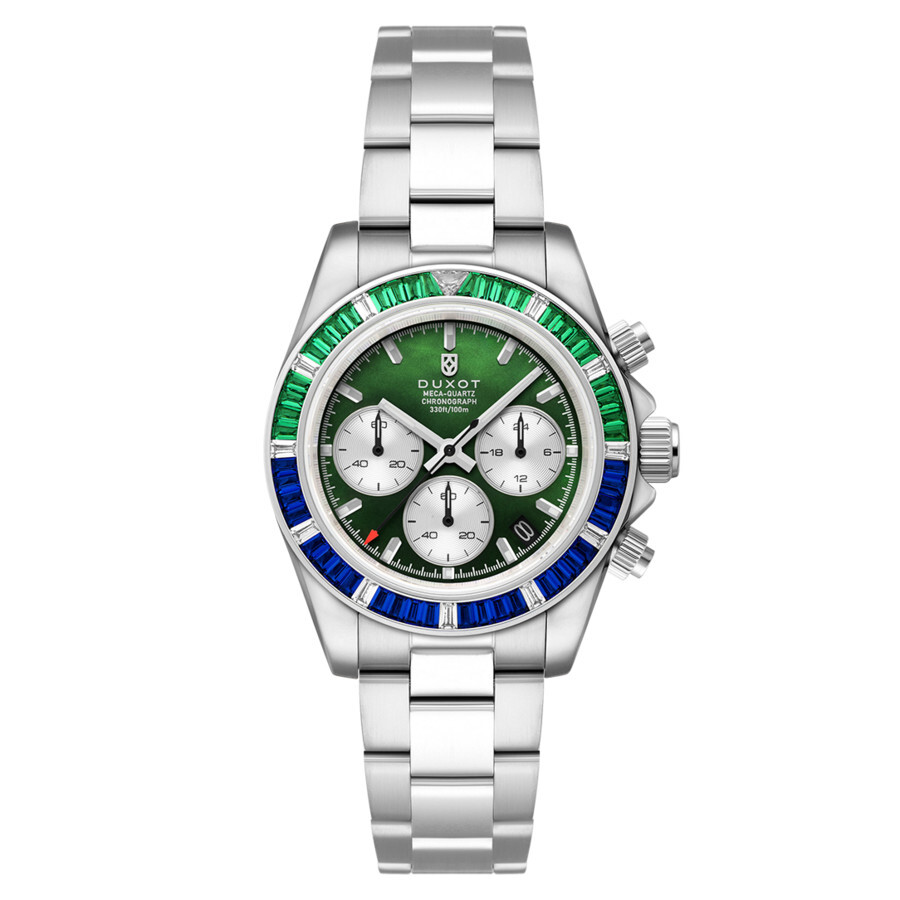 Duxot Accelero Rainbow Chronograph Quartz Green Dial Men's Watch
