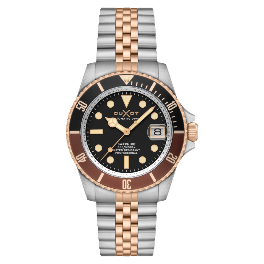 Duxot Atlantica Diver Black Dial Men's Watch DX-2057-66
