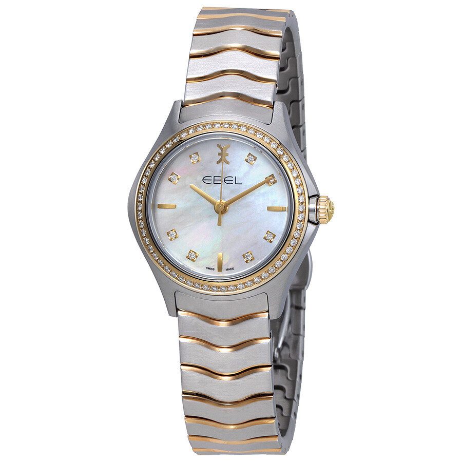 Ebel Wave Diamond Mother of Pearl Dial Ladies Watch 1216351 Watches