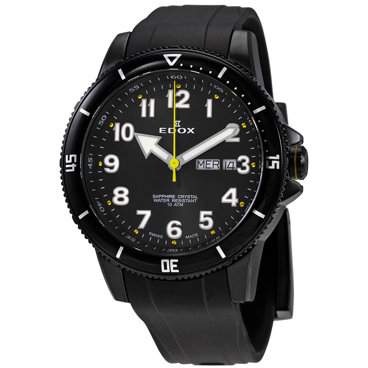 Edox Chronorally S Quartz Black Dial Men's Watch 84300 37NJCA NJB