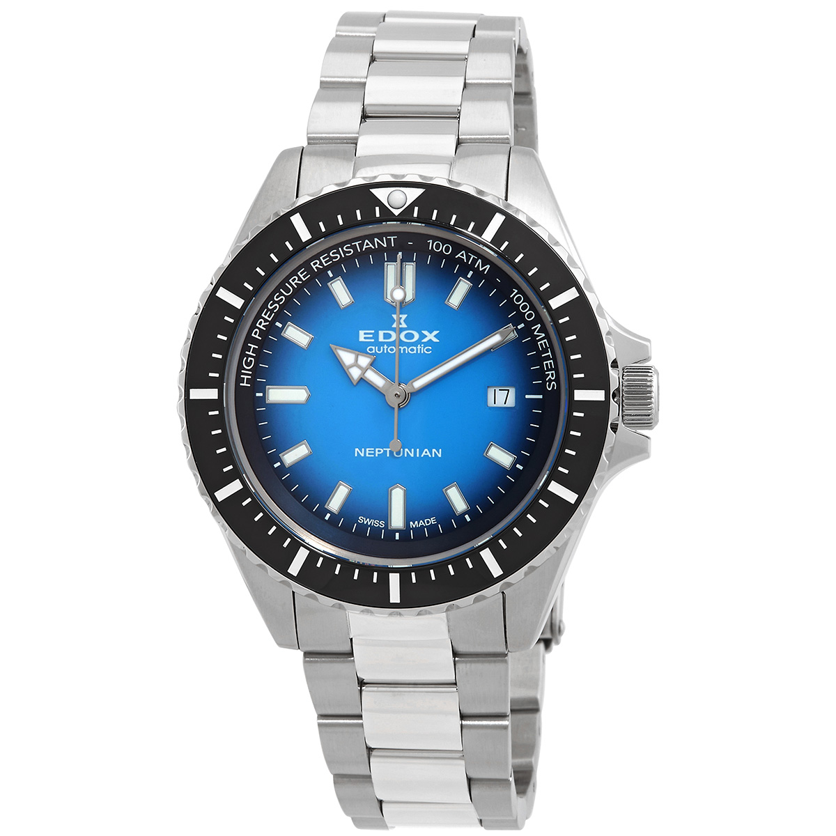 Edox Skydiver Automatic Blue Dial Men's Watch 80120 3NM BUIDN