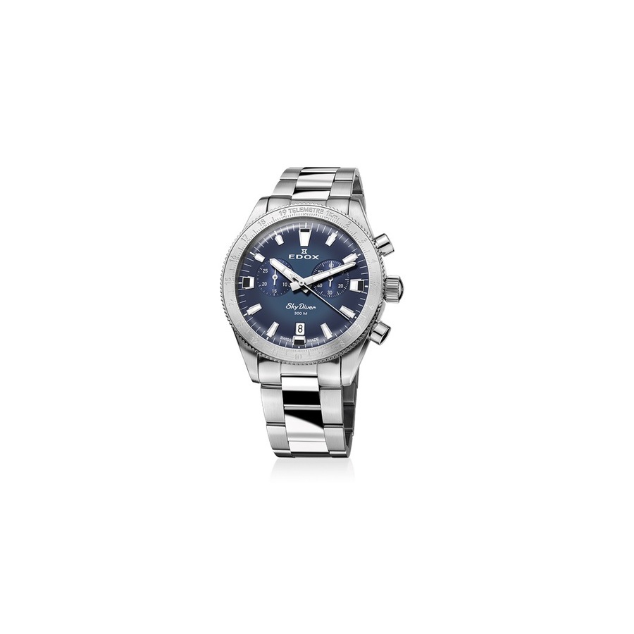 Edox Skydiver Chronograph Quartz Blue Dial Men's Watch 10116 3