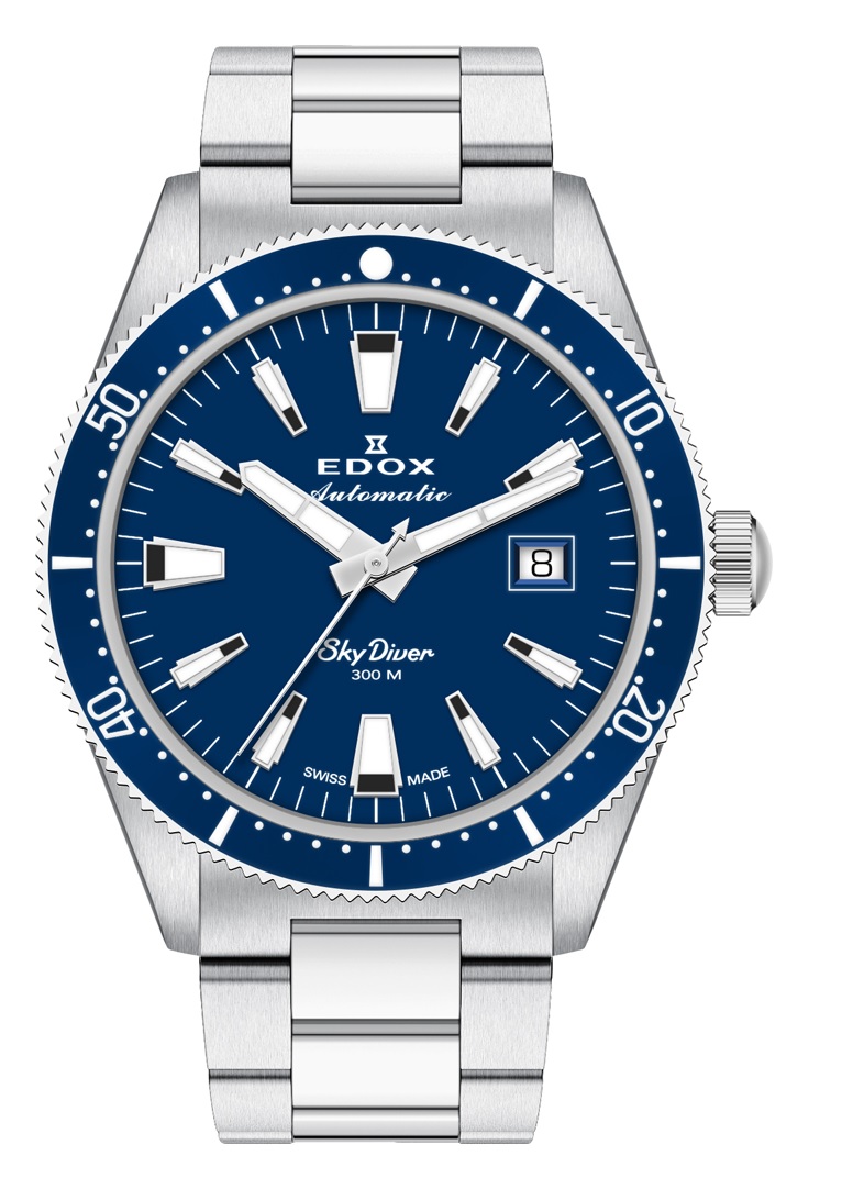 Edox Skydiver Date Automatic Blue Dial Men's Watch 80126-3BUN-BUIN