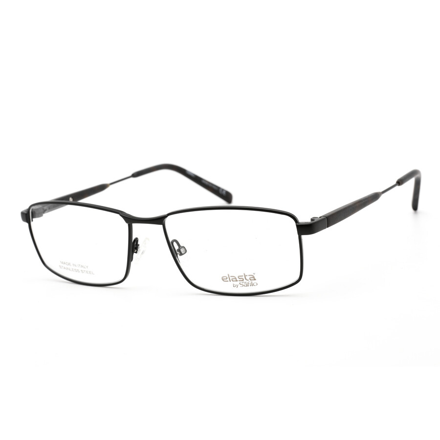 Elasta Men's Black Rectangular Eyeglass Frames E723500030055
