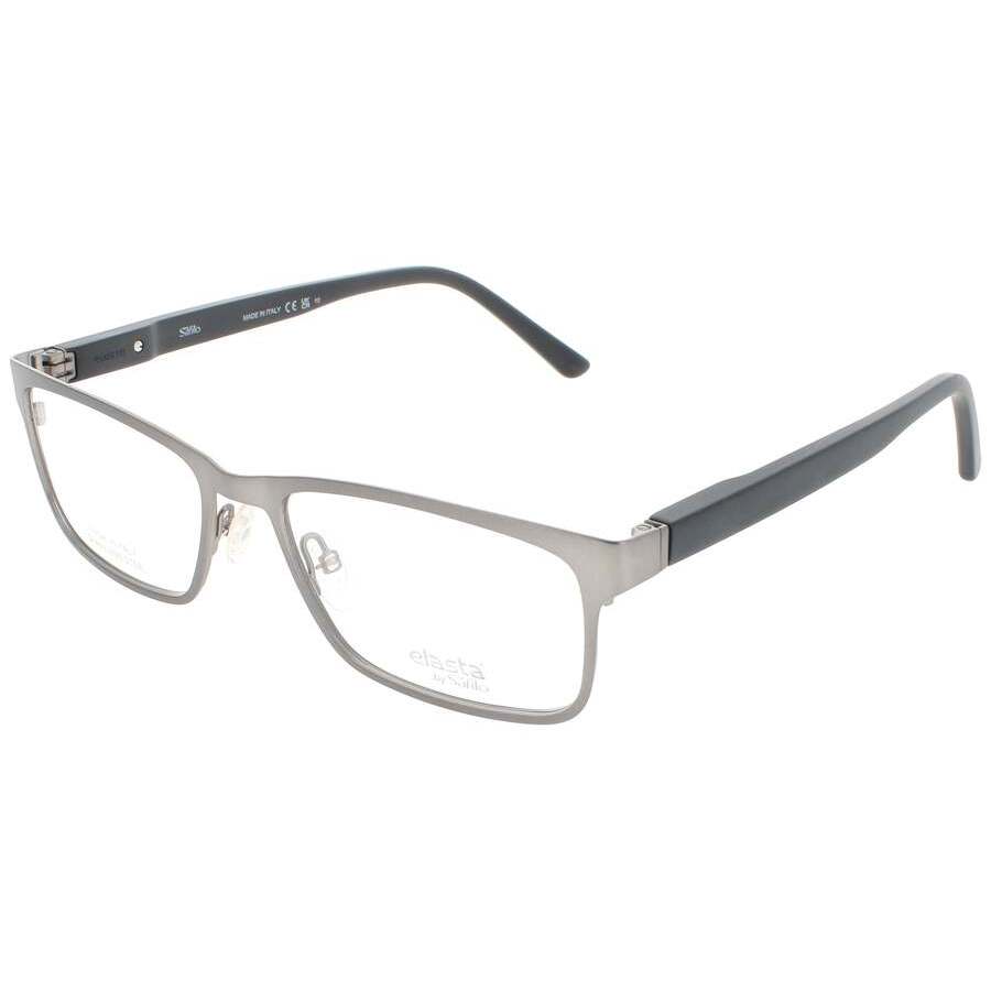 Elasta Men's Gunmetal Rectangular Eyeglass Frames E 3128