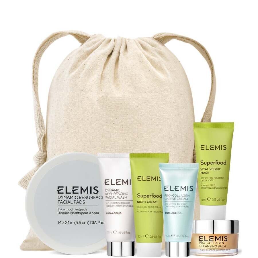 Elemis Skin Wellness Essentials Kit Gift Set Skin Care 641628876006 In Transparent