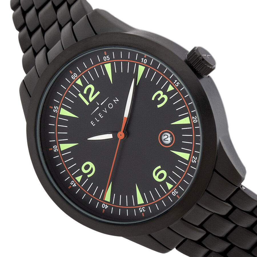 Elevon Atlantic Quartz Black Dial Men's Watch ELE1195 Elevon