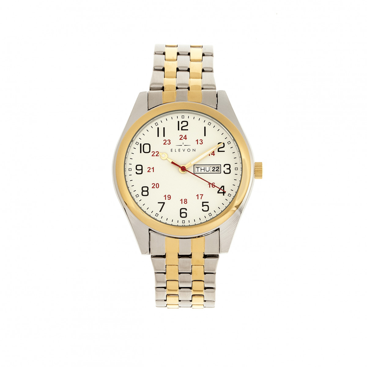 Elevon Gann White Dial Two-tone Men's Watch ELE106-4