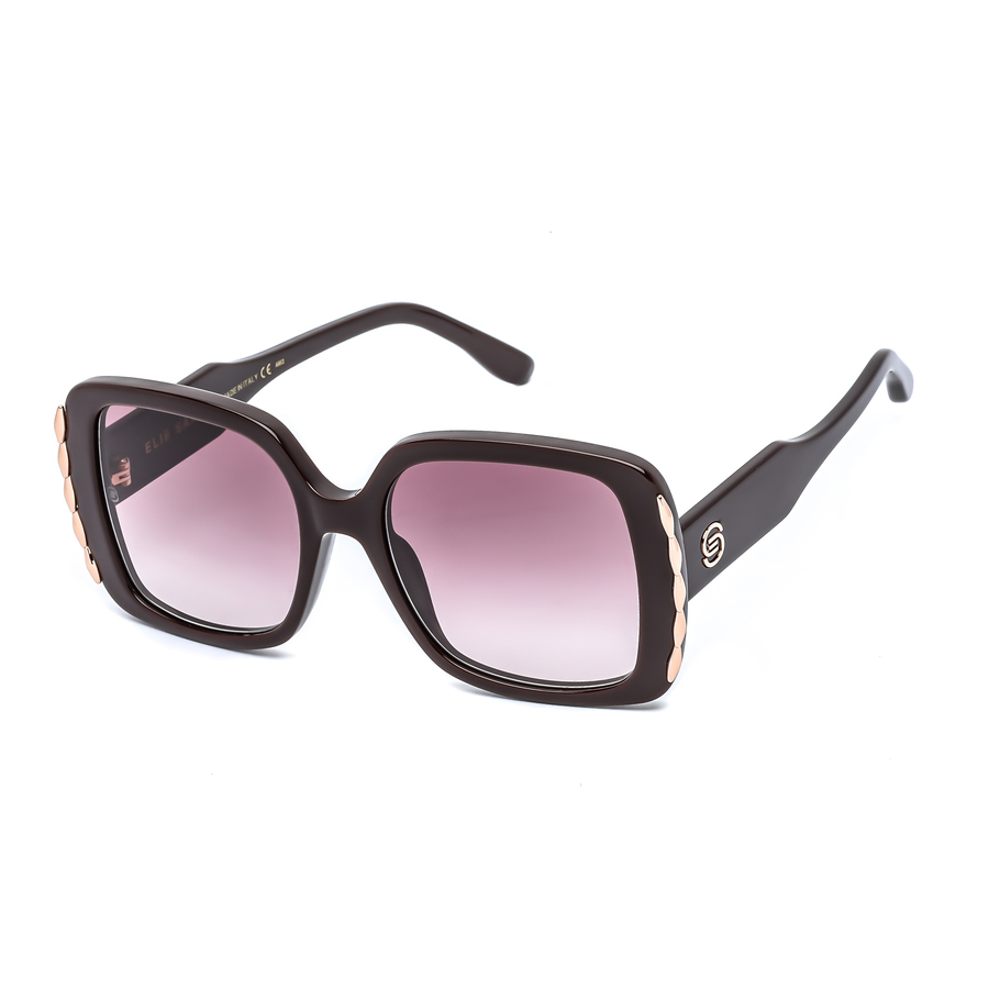 Elie Saab Ladies Purple Square Sunglasses ES 015/S 0B3V 3X  display picture 3