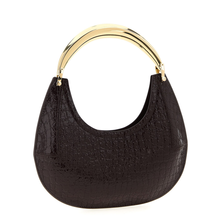 Elisabetta Franchi Hobo Small Shoulder Bag In Brown