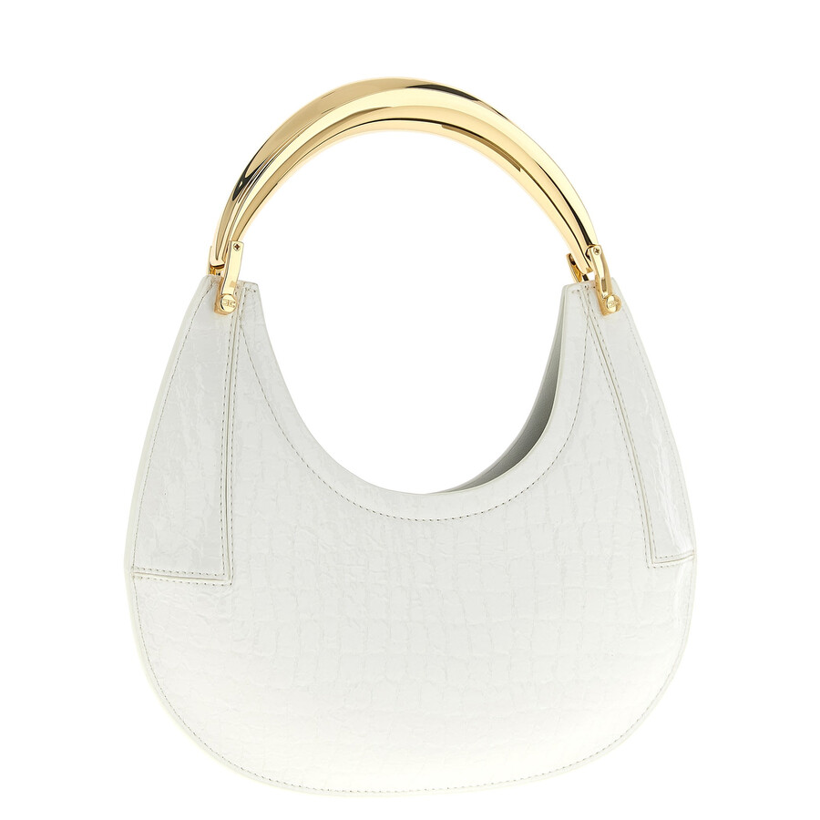 Elisabetta Franchi Logo-plaque Shoulder Bag In White