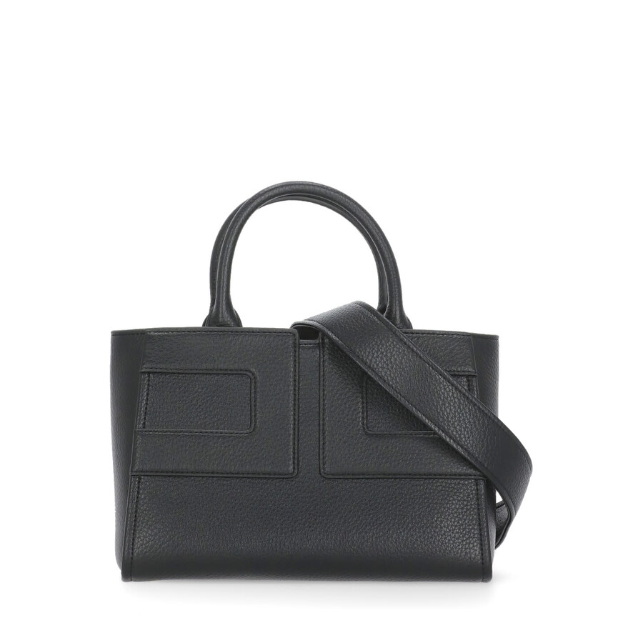 Elisabetta Franchi Structured Pebbled Shoulder Bag In Gray