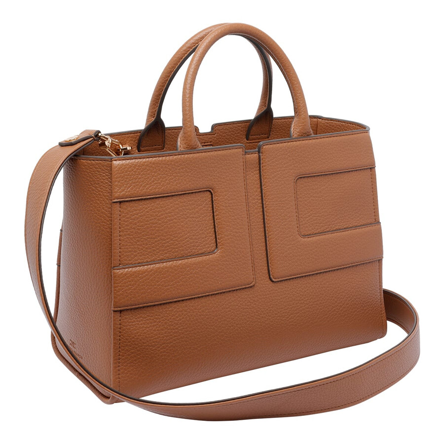 Elisabetta Franchi Logo Handbag In Brown